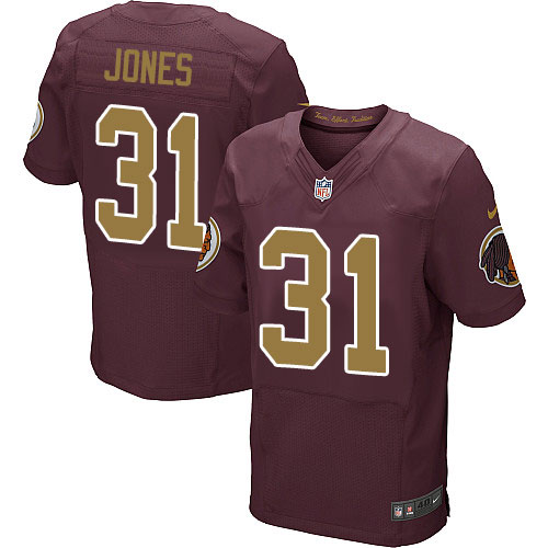 Men's Elite Matt Jones Nike Jersey Burgundy Red Alternate - #31 80th Anniversary NFL Washington Redskins